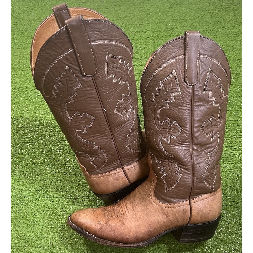 Vintage Anderson Bean Boots SZ 9 Mad Dog Goat Leather Cigar & Chocolate Brown